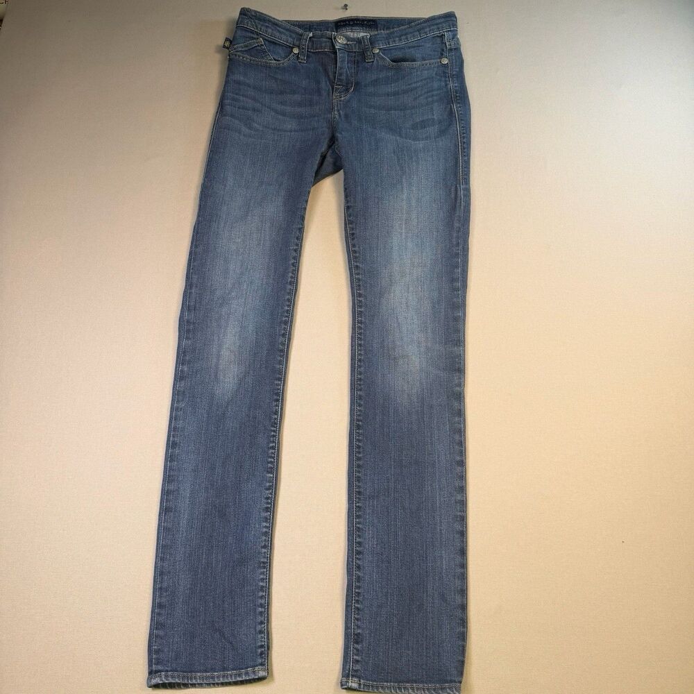 Rock & Republic Women’s Low-Rise Embellished Back-Pocket Jeans - Blue 30x30 EUC